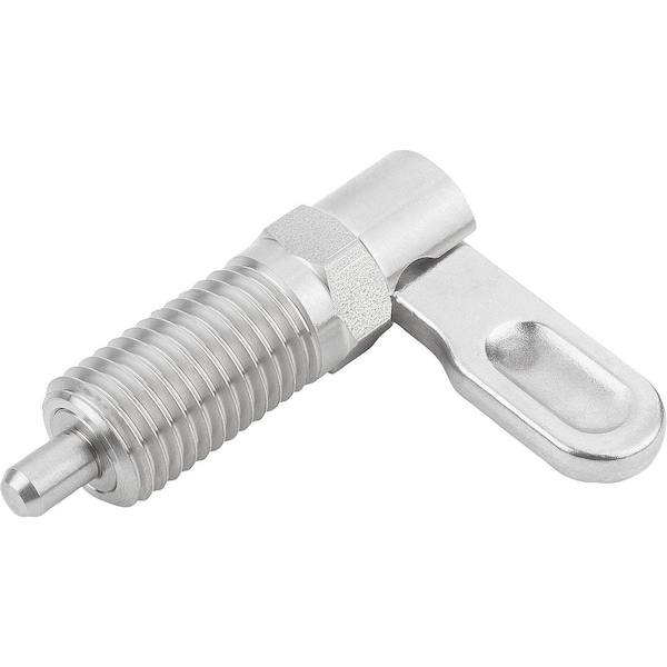 Cam-Action Indexing Plung W. Stop, Right, D=8, M20X1, 5, Form:A, Stainless Steel